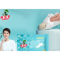 水卫士 水卫仕小白鞋湿巾12片/袋 小白鞋清洗剂球鞋运动鞋网面鞋清洁湿巾擦鞋神器免水洗纸巾