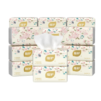 植护 ZH08512N12 植护粉韵花枝抽纸118*175mm4层60抽12包