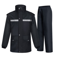 谋福-CNMF BZ01 雨衣劳动防护分体雨衣套装执勤巡逻雨衣徒步防水施工雨衣制服 190
