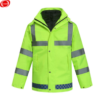 谋福-CNMF 谋福CNMF反光棉袄 加棉耐寒雨衣 荧光绿警示雨衣保暖YGLMF05(单独上衣)XL-175 8014