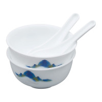 美穗吉家 康宁冰萃玲珑盛世鸣和系列餐具4件套 CB-BCLLSSMH4/KZ/LS 高颜值 易清洁