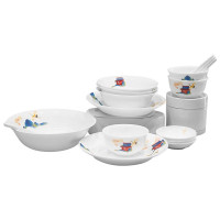 美穗吉家 康宁冰萃玲珑盛世鸣和系列餐具16件套B CB-BSSM16B/KZ/LS 高颜值 易清洁