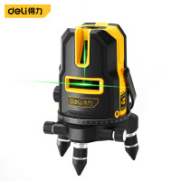 得力(deli) 激光水平仪塑盒单电LD2线 贴墙仪绿光室内外强光自动打线DL4161