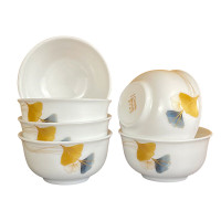 美穗吉家 康宁冰萃玲珑金银杏餐具6件套CB-BSYX06/KZ/LS 高颜值 易清洁