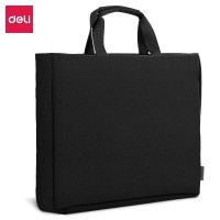 得力(deli) 得力5573手提拉链袋(黑) 商务文件包牛津布拉链资料袋办公帆布包