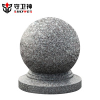 LISM-守卫神 石球路障花岗岩圆球挡车球挡路球广场石墩子大理石阻车石头球门墩 直径50cm