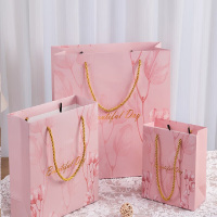LISM-金隆兴礼品包装袋加厚手提包装纸袋生日婚礼伴手礼物礼品袋 粉色小号5个