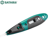 世达(SATA)双色带照明数显测电笔断点/零火线检测工具140mm 62602