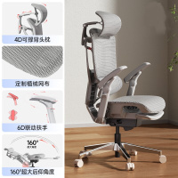 高田赛雷pro人体工学椅子电脑椅办公电竞可躺久坐护腰午睡舒适椅 赛雷pro浅灰色全新升级6D扶手