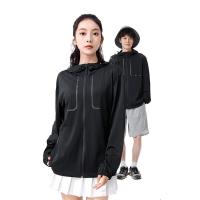 三极户外TP1816春夏户外冰丝防晒衣透气原纱皮肤衣-男女款黑色 2XL