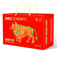 LISM周家口酱卤牛肉代餐开袋即食小吃花椒风干鸡节日特产零食年货礼品盒 甄选牛肉1500g礼盒[内含100g*15袋]