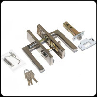 LISM莱迹净化门锁活动板通用型工程彩钢板门锁无尘车间医院净化门执手 净化门锁165孔50单舌锁体