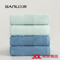 三利毛巾 8678 素色浮点宽缎面巾(4条)33*71