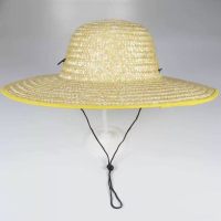 LISM 农民工大檐麦秆草帽工地田园劳保帽子草帽防晒帽遮阳钓 包边40厘米