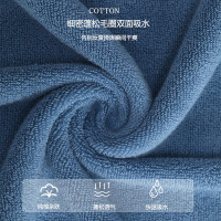 洁丽雅 新疆棉毛巾柔软吸水 兰色+绿色+粉色 74*34cm 100g/条 3条装