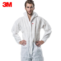 3M 4515防护服 白色带帽连体防尘喷漆作业工作服 白色 XXL 单位:件