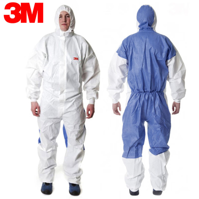 3M 防护服4535 背部透气有效防颗粒物及液体喷溅双色L码 1件装