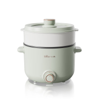 小熊(Bear)电煮锅DRG-E25H2 带蒸笼 2.5L多功能电热锅宿舍迷你小电火锅电蒸锅煮面神器