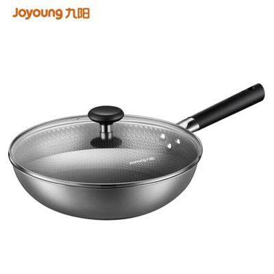 九阳(Joyoung)不粘锅炒锅32cm家用304不锈钢蜂窝炒菜锅厨具专用锅具CF32C-CJ929