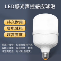 声光控感应球泡E27螺口节能灯光源物业楼道声控灯5W 正白光6500K