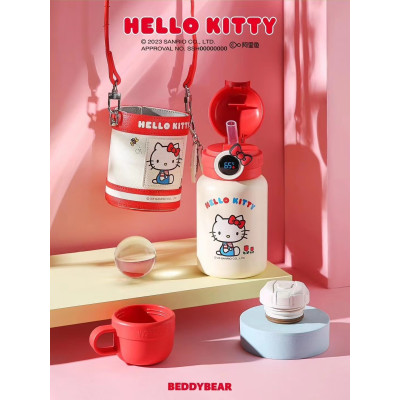 杯具熊 圈圈儿童保温杯 智能水杯 480ML RT110-480(Hello Kitty)