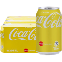 可口可乐(Coca-Cola) 柠檬可乐330ml*24 碳酸饮料 单位:组