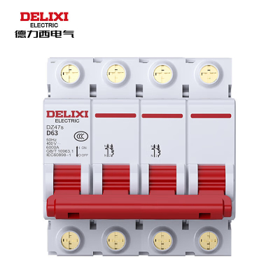 德力西电气 空开断路器空气开关漏电保护器 63A 4P 单位:个