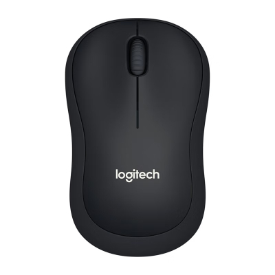 罗技(Logitech)无线鼠标 2.4G接收器 B220 企业版 黑色