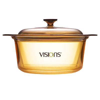 康宁(VISIONS) 炖锅煮锅 晶彩锅(浅锅)3.5L VSD-35-E-CL/LN/ZK