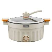 HYUNDAI 韩国现代 微压电煮锅 多用途电火锅煲汤锅5升大容量电热锅 JD-HGV6