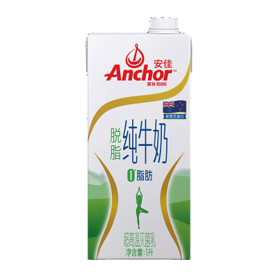 安佳 脱脂纯牛奶250ml*10盒 单位:箱