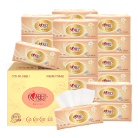 心相印 抽纸 经典系列110抽24包三层塑装纸面巾(8包*3提) DT24180(箱装)