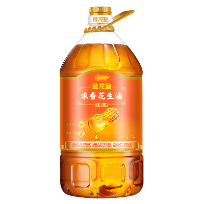 金龙鱼 食用油 压榨 浓香花生油5L