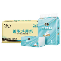 JT008-12E洁柔牌卫生纸(立体压花抽取式厕纸)86抽4层(12包装)(电商专供)