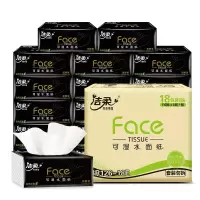 洁柔 抽纸 面巾纸(Face黑软抽)110抽3层(18包装) BR126-18E