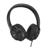 纽曼(Newmine)儿童线控耳机耳麦低分贝网课有线头戴式T08青春版 黑色