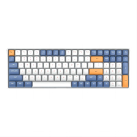 爱国者(aigo)A100有线/2.4G无线双模 客制化游戏办公机械键盘 全键无冲 热插拔 可充电 星空蓝 K黄轴