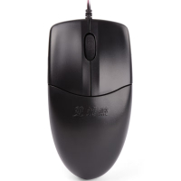 双飞燕(A4TECH)OP-520SU 轻音有线鼠标 笔记本台式电脑办公家用便携鼠标 USB接口 黑色/个