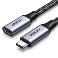 绿联(UGREEN)Type-C延长线公对母USB3.2Gen2全功能数据线PD100W充电线兼容雷电4/3显示器4K