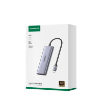 绿联(UGREEN)Type-C扩展坞雷电4K拓展坞USB分线器HDMI转接头通用苹果MacBook华为手机平板Mac