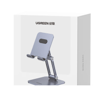 绿联(UGREEN) 手机支架桌面 铝合金ipad追剧网课学习平板懒人支撑架桌面便捷折叠可升降调节[升级三轴更稳]