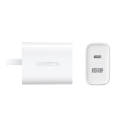 绿联(UGREEN)充电头30W多口苹果充电器USB/Type-C双口快充头适用iPhone16/15/14ProMax
