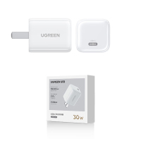 绿联(UGREEN)30W氮化镓苹果充电器适用iPhone16/15ProMax/Plus充电头 Type-C快充插头