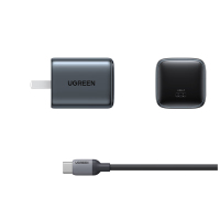 绿联(UGREEN)MFi认证苹果充电器iPhone14promax套装30W氮化镓Type-C快充头+1M硅胶线