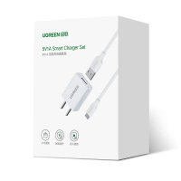 绿联 充电器 MicroUSB数据线安卓充电套装 适用于华为/小米/vivo/荣耀手机手环蓝牙耳机风扇充电头