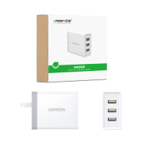 绿联(UGREEN)多口充电器 通用苹果iPhone16/15/14华为荣耀三星安卓小米手机ipad平板手表5V2a插头