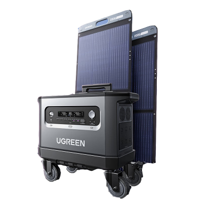 绿联(UGREEN) 星辰GS2200W户外电源套装 2度电大容量露营自驾家用应急备用电源