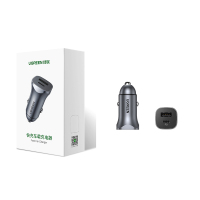 绿联(UGREEN)车载充电器点烟器一拖二转换器插头快充 适用苹果15/16华为小米
