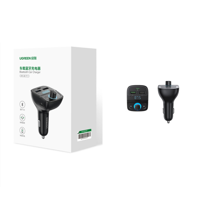 绿联(UGREEN)车载蓝牙接收器 点烟口充电器MP3音乐播放器usb蓝牙5.0无损