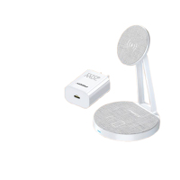 品胜 苹果无线充电器MagSafe磁吸二合一+20W快充头适用iPhone15ProMax/14/13华为小米手机耳机